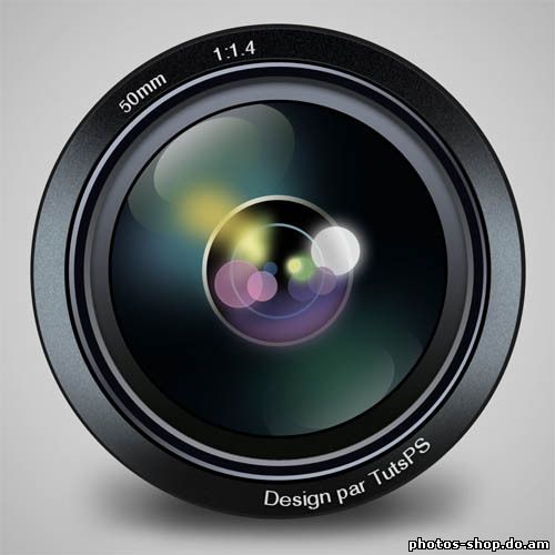 Рисуем объектив цифровой камеры в Photoshop рисовать в фотошоп