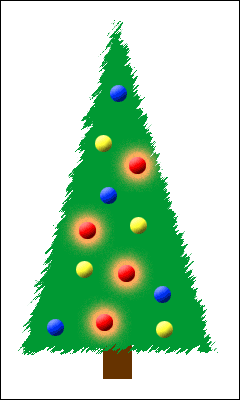 Сверкающая Новогодняя елка в Фотошоп рисовать в фотошоп