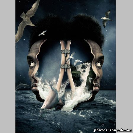 Сюрреалистичная фотоманипуляция «Глубины разума» рисовать в фотошоп
