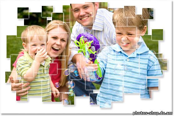 Превратить фотографию в коллаж из квадратов с Photoshop рисовать в фотошоп