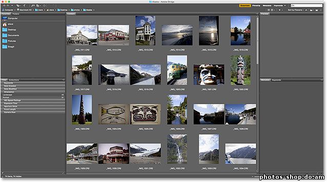 Как загружать фотографии с камеры - Adobe Bridge рисовать в фотошоп
