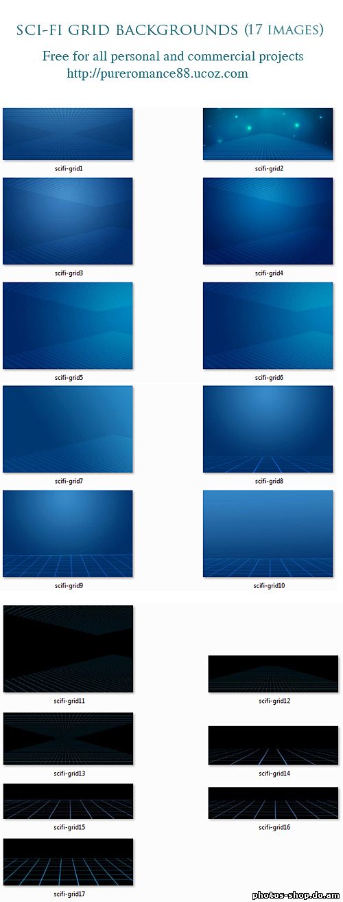 Бесплатный Sci-Fi сетки фоны рисовать в фотошоп